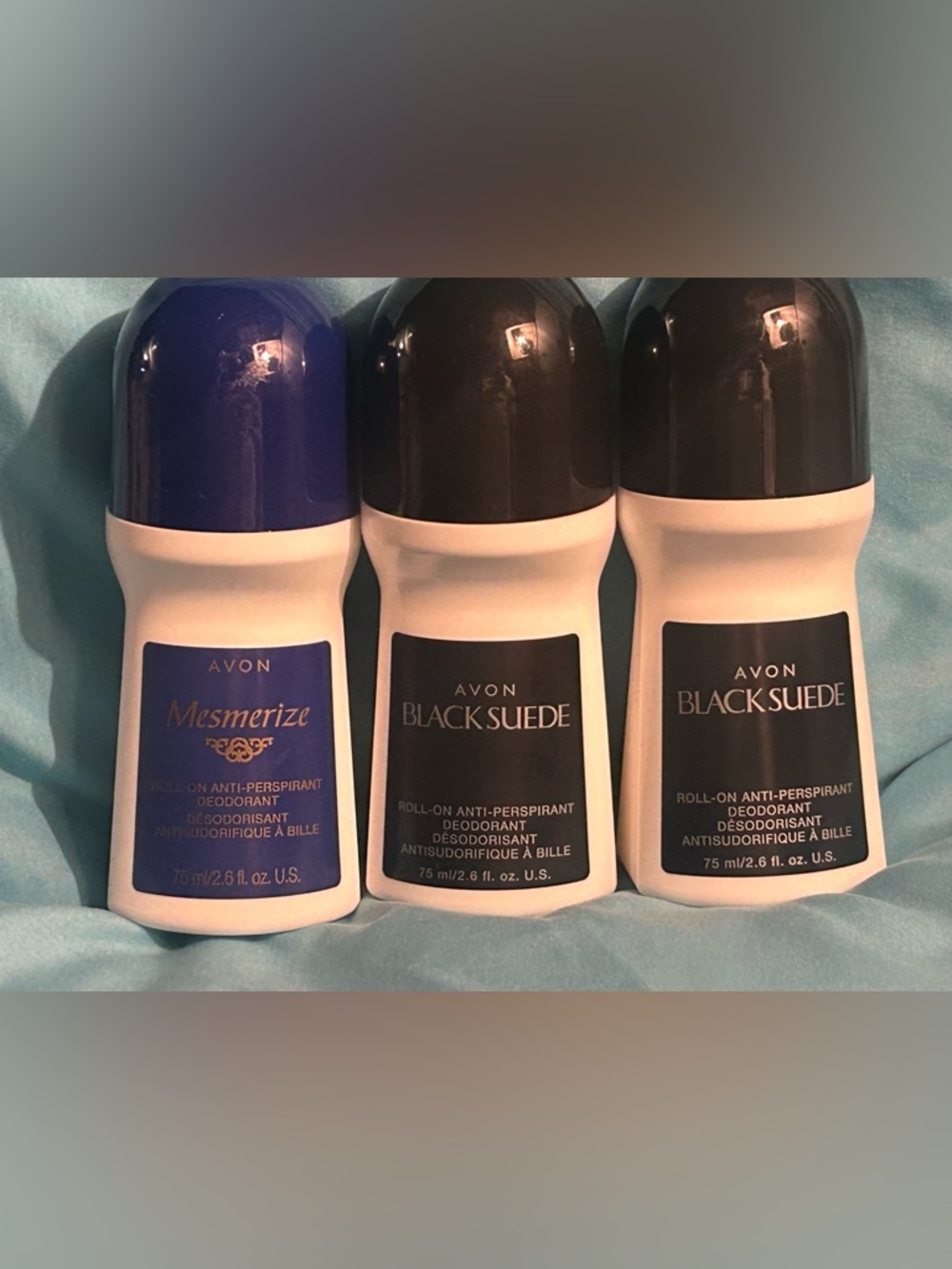 Avon Roll-On Deodorant in Black Suede and Mesmerize- Set of 3